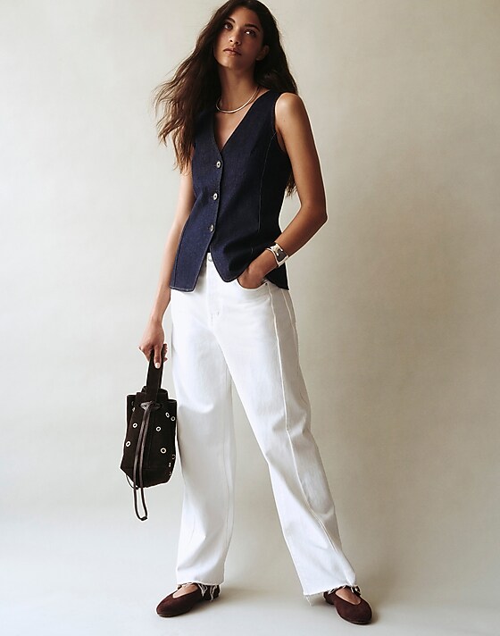 Madewell The Drawstring Shoulder Bag Dark Carob