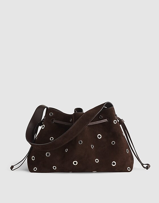 madewell The Drawstring Shoulder Bag dark carob