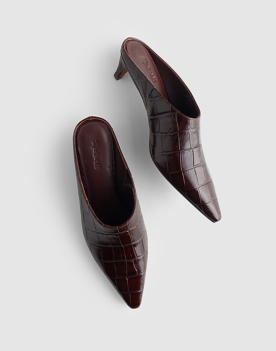 Madewell The Emilie Heeled Mule Chocolate Raisin