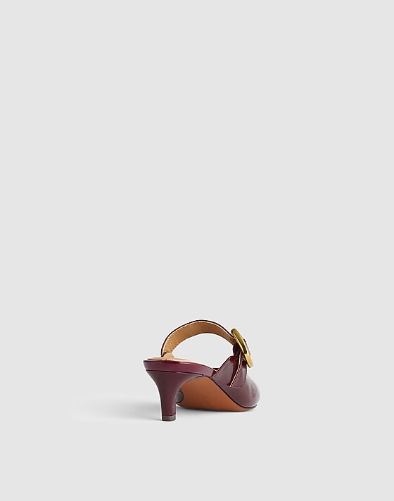 Madewell The Emilie Mule In Leather Deep Plum