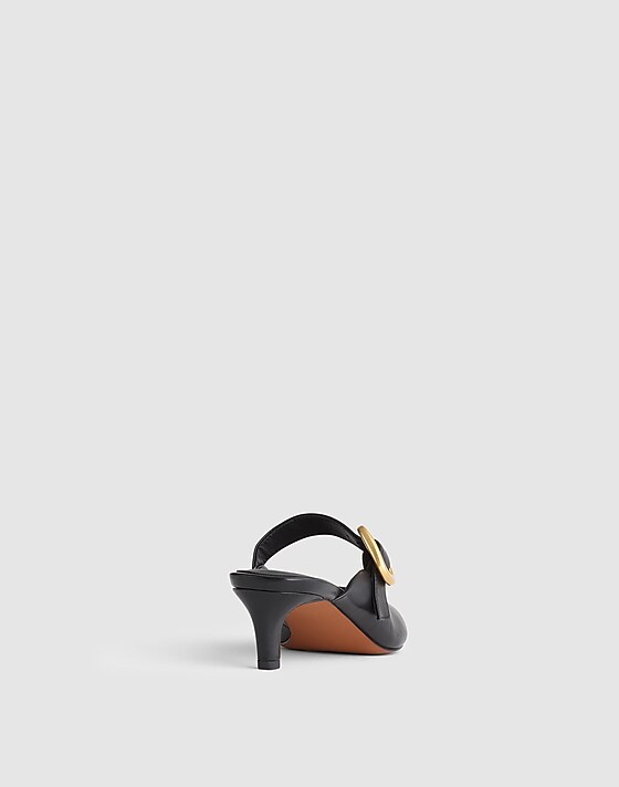 Madewell The Emilie Mule In Leather True Black