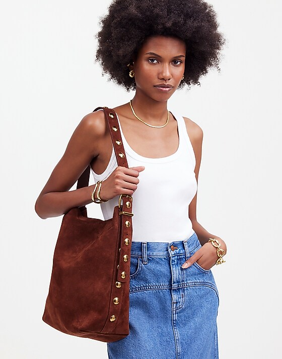 Madewell The Essential Bucket Tote Soft Mahogany