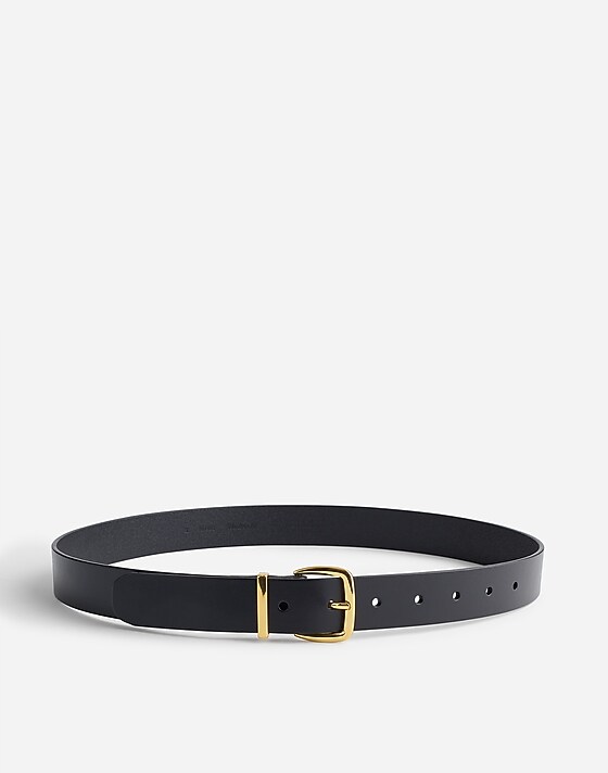 madewell The Essential Leather Belt true black