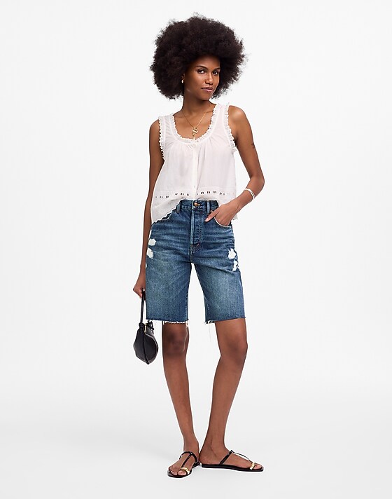 Madewell The Essex Long Baggy Short Shibori Wash