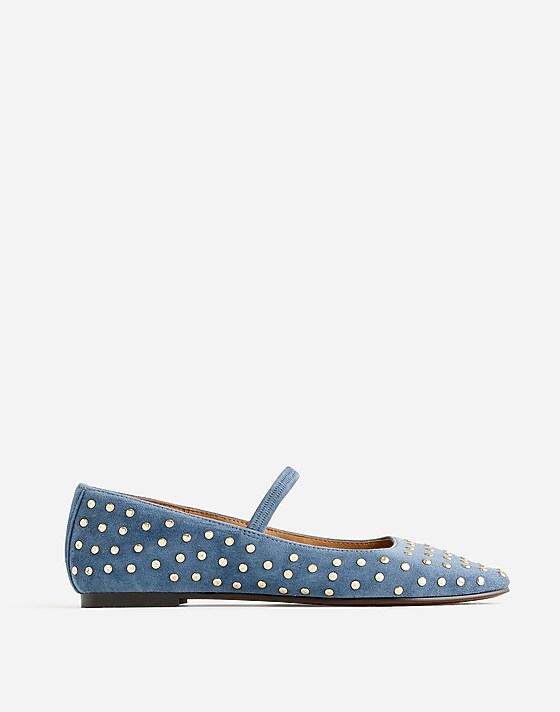 madewell The Greta Ballet Flat basalt blue