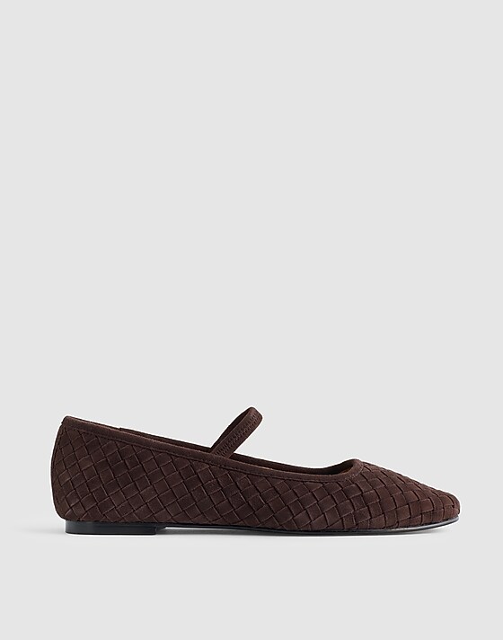 madewell The Greta Ballet Flat dark roast