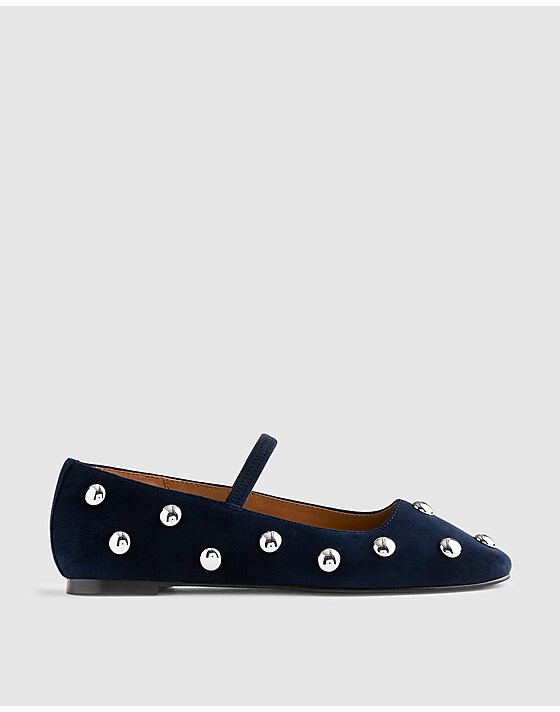 madewell The Greta Ballet Flat deep indigo