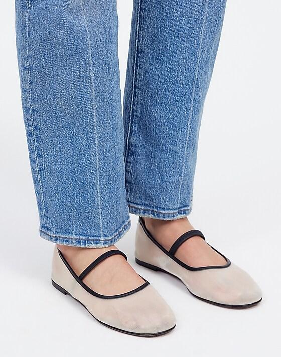 Madewell The Greta Ballet Flat Ecru Multi