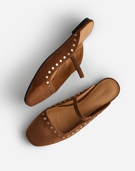 Madewell The Greta Ballet Flat Mule Aged Cognac