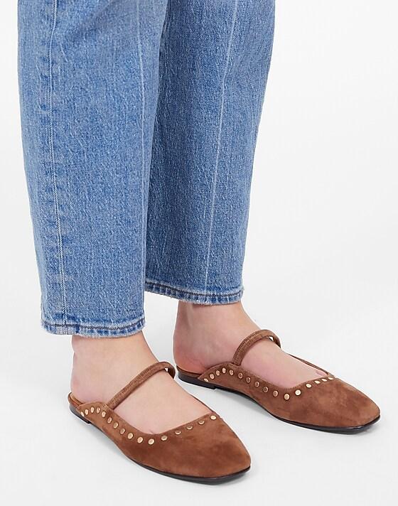 Madewell The Greta Ballet Flat Mule Aged Cognac