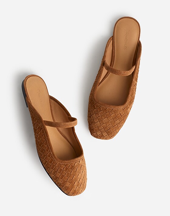 Madewell The Greta Ballet Flat Mule Warm Hickory