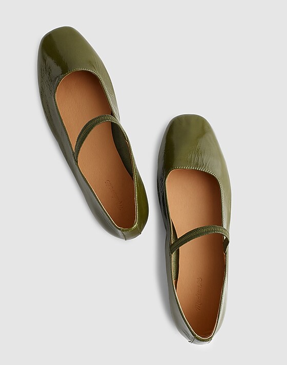 Madewell The Greta Ballet Flat Vintage Moss