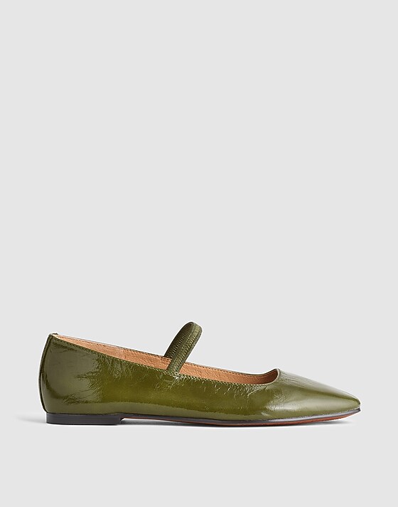 madewell The Greta Ballet Flat vintage moss