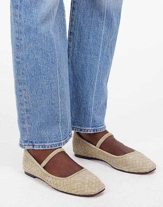 Madewell The Greta Ballet Flat Washed Olive