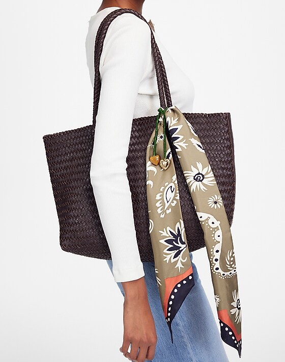 Madewell The Handwoven Leather Tote Coffee Bean