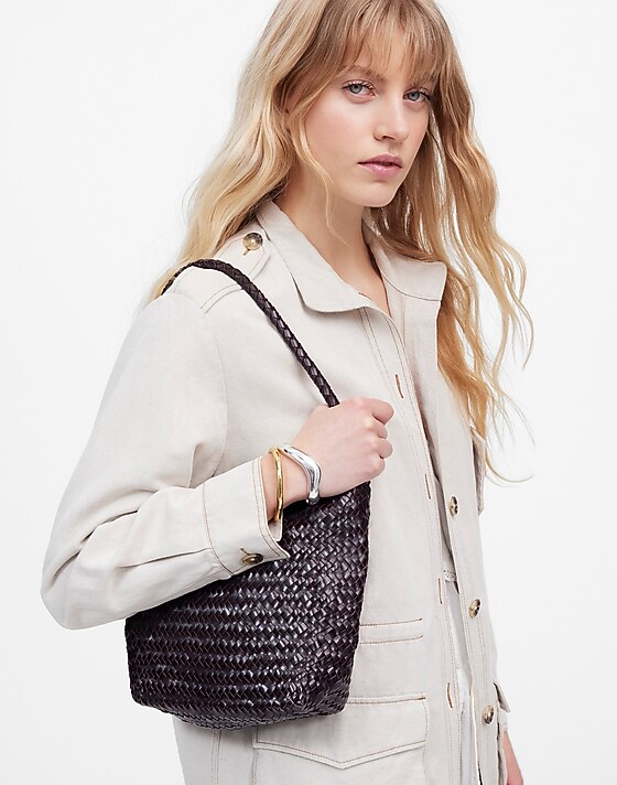 Madewell The Handwoven Shoulder Bag Coffee Bean