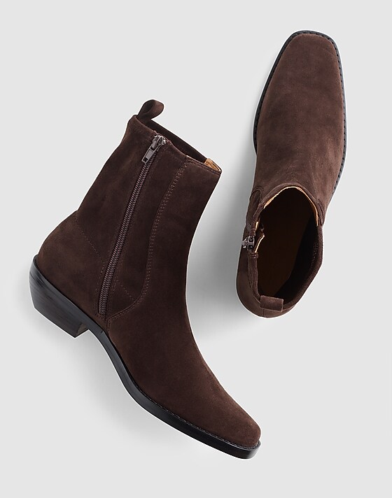 Madewell The Idris Ankle Boot Dark Carob