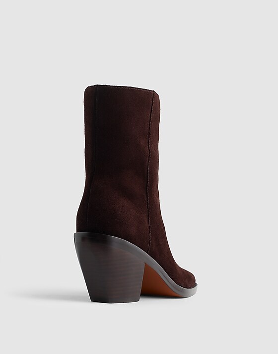 Madewell The Idris Side-Zip Ankle Boot Coffee Bean