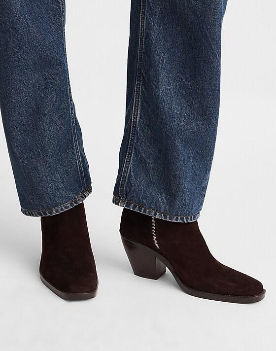 Madewell The Idris Side-Zip Ankle Boot Coffee Bean
