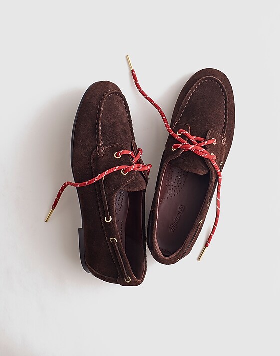 Madewell The Jamie Boat Shoe Dark Carob