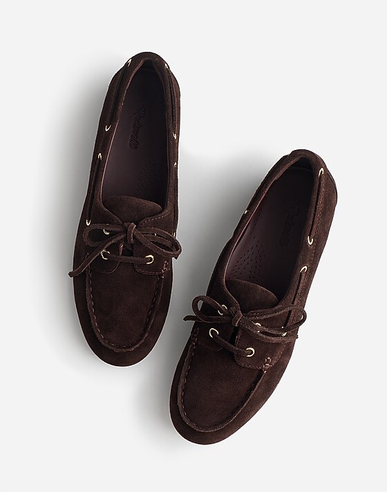 Madewell The Jamie Boat Shoe Dark Carob