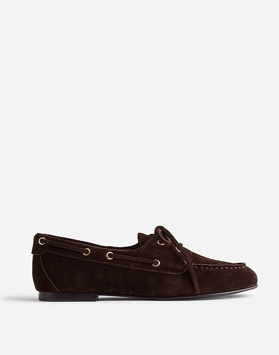 madewell The Jamie Boat Shoe dark carob