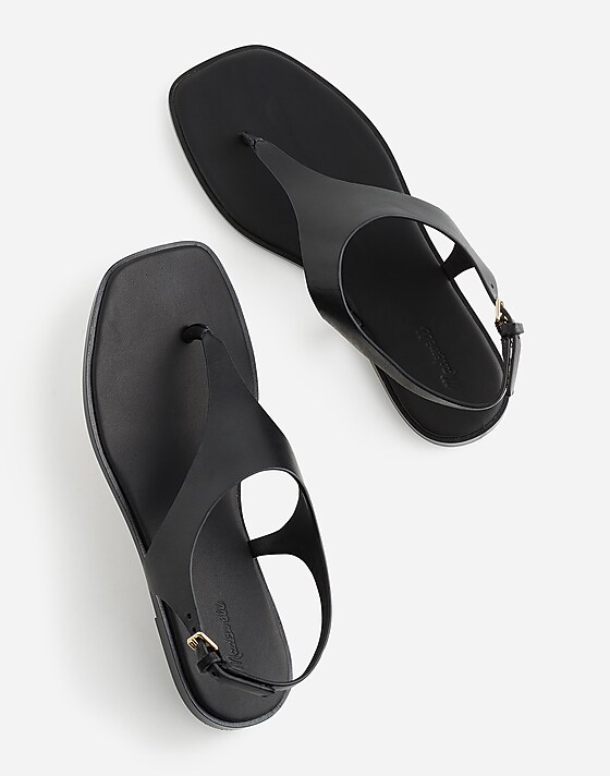 Madewell The Kira Covered Thong Sandal True Black