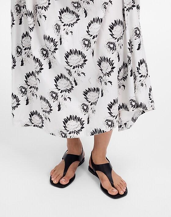 Madewell The Kira Covered Thong Sandal True Black