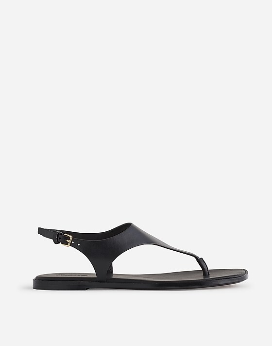 madewell The Kira Covered Thong Sandal true black