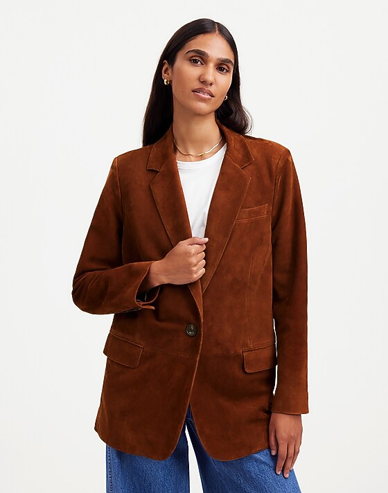 Madewell The Kline Blazer Soft Mahogany