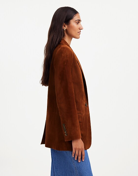 Madewell The Kline Blazer Soft Mahogany