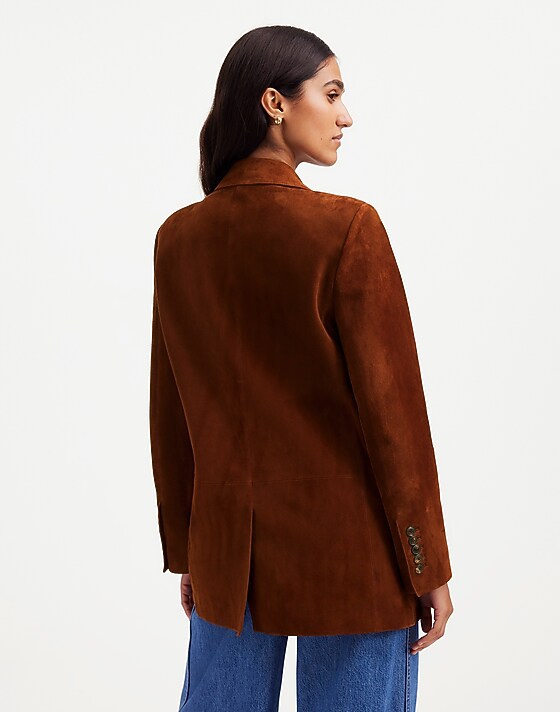 Madewell The Kline Blazer Soft Mahogany