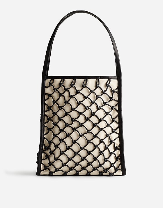 madewell The Leather Knot Bag true black multi