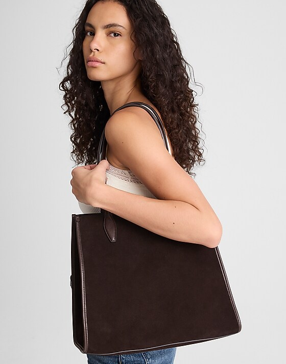 Madewell The Lexington Oversized Tote Dark Carob