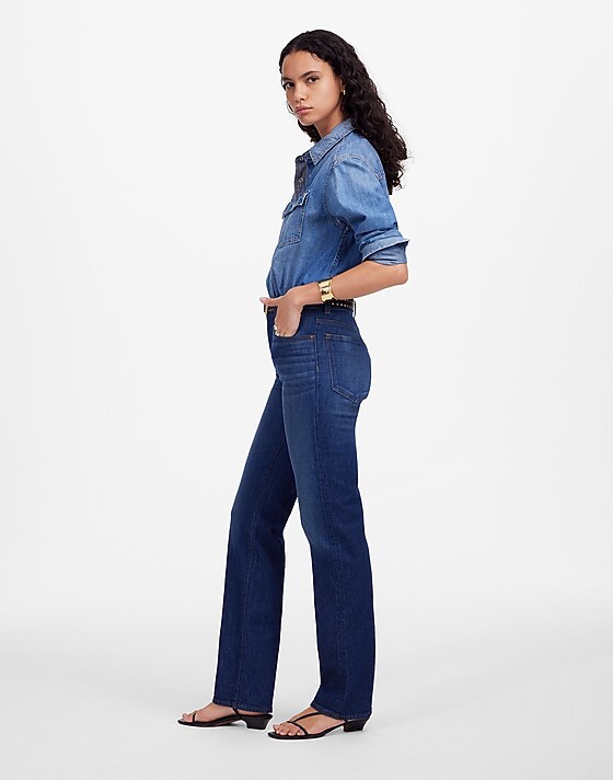 Madewell The Longline Straight Jean Birch Wash
