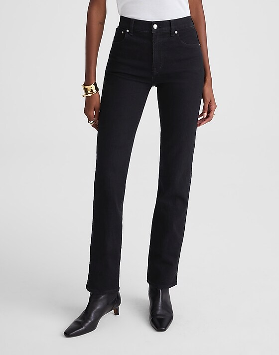 Madewell The Longline Straight Jean Black Frost