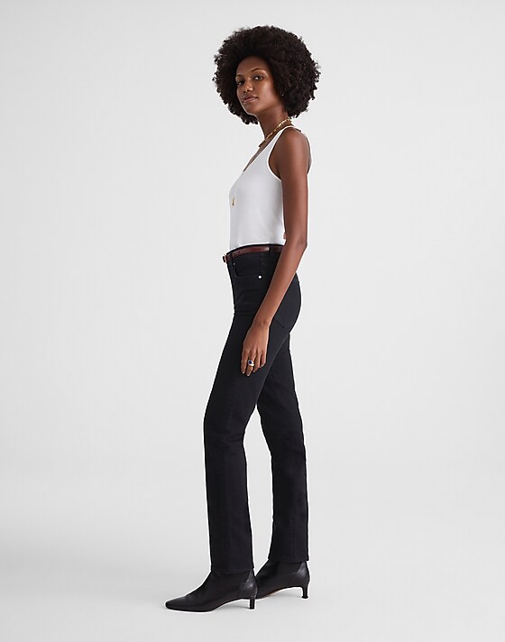 Madewell The Longline Straight Jean Black Frost
