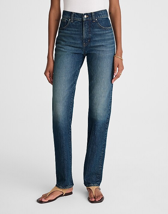 Madewell The Longline Straight Jean Greendale Wash