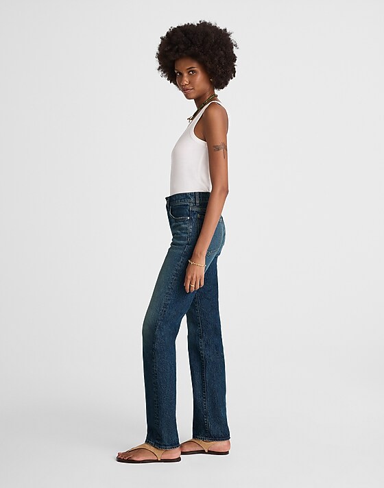 Madewell The Longline Straight Jean Greendale Wash