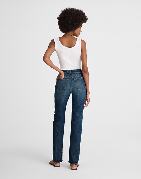 Madewell The Longline Straight Jean Greendale Wash