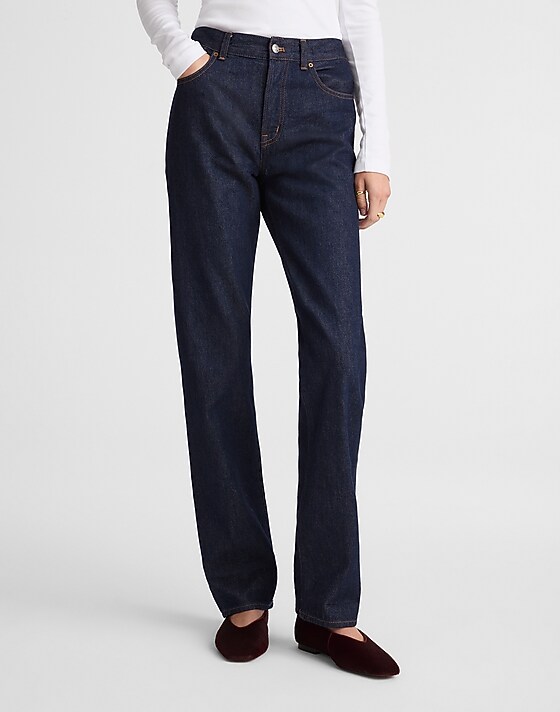 Madewell The Longline Straight Jean Rinse Wash