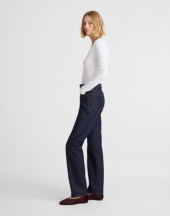 Madewell The Longline Straight Jean Rinse Wash