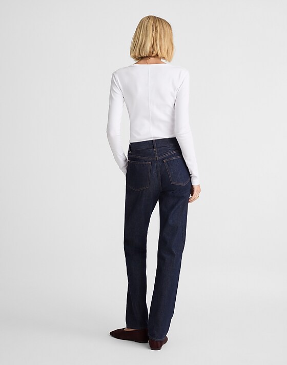 Madewell The Longline Straight Jean Rinse Wash
