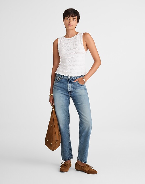 madewell The Low-Slung Taper Jean atlin wash
