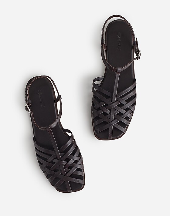 Madewell The Milano Fisherman Sandal Dark Carob