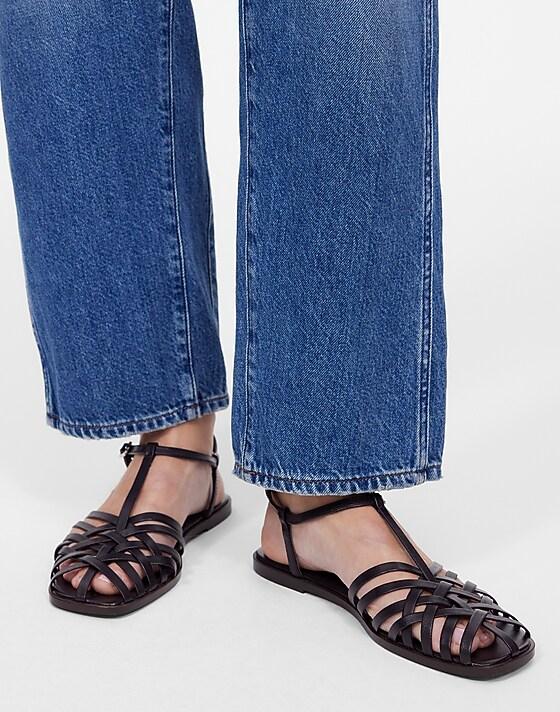Madewell The Milano Fisherman Sandal Dark Carob