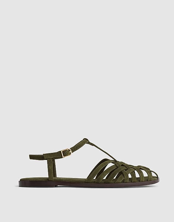 madewell The Milano Fisherman Sandal loden
