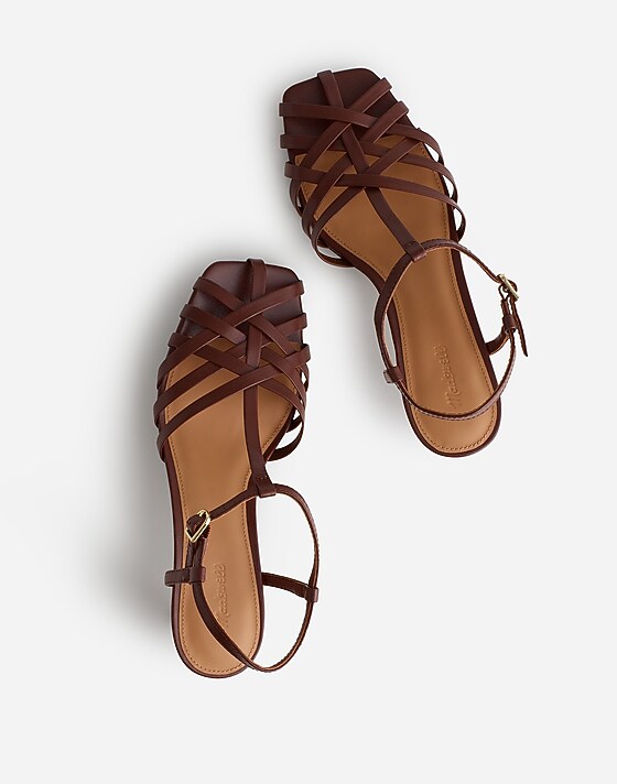 Madewell The Milano Mid-Heeled Sandal Cherry Wood