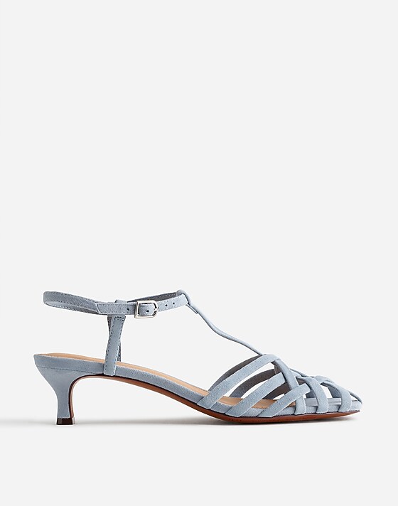 madewell The Milano Mid-Heeled Sandal terrace blue