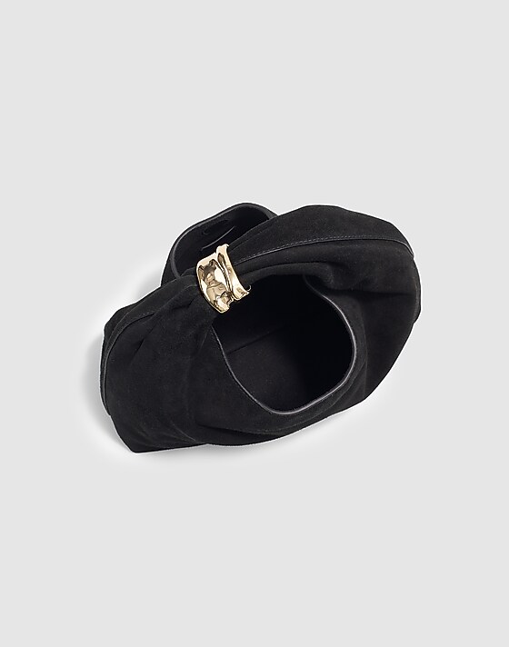 Madewell The Mini Pouch In Suede True Black